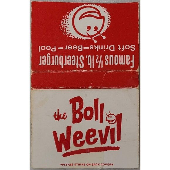 Vintage Matchbook Cover The Boll Weevil San Diego CA California Bobtail - Picture 1 of 5